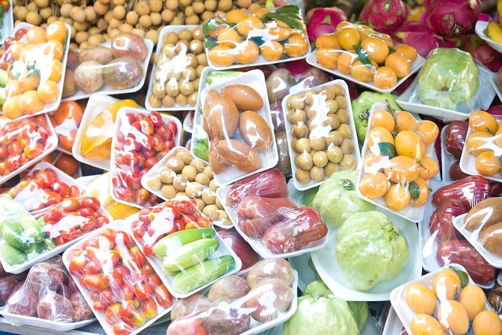 fruits and vegetables in packing